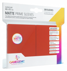 Matte PRIME Sleeves 66x91mm 100pcs Red