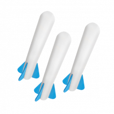 Stomp Rocket Jr. Glow Refill, 3 Ersatzraketen