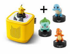 Pokémon Toniebox 2 Starter Set gelb mit Schiggy, Glumanda, Bisasam und Pikachu Tonie