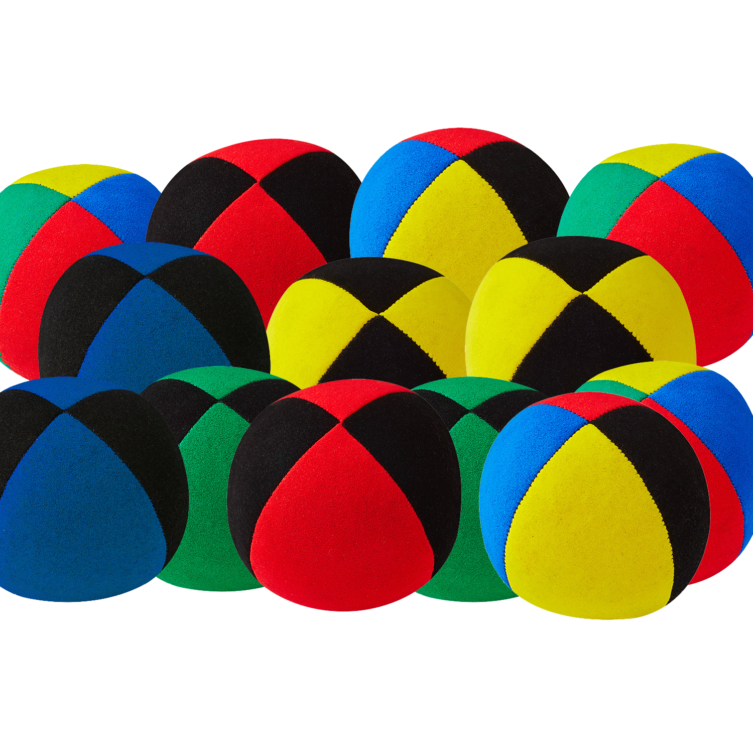thumbnail image 2 of Henrys Juggler Bean Bag Balls – Superior Medium 67mm – 3x Red-Black – Velour – German Made 2 of 4