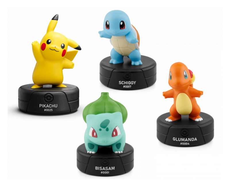 Pokémon - 4er Set Tonies, Bisasam, Glumanda, Schiggy und Pikachu
