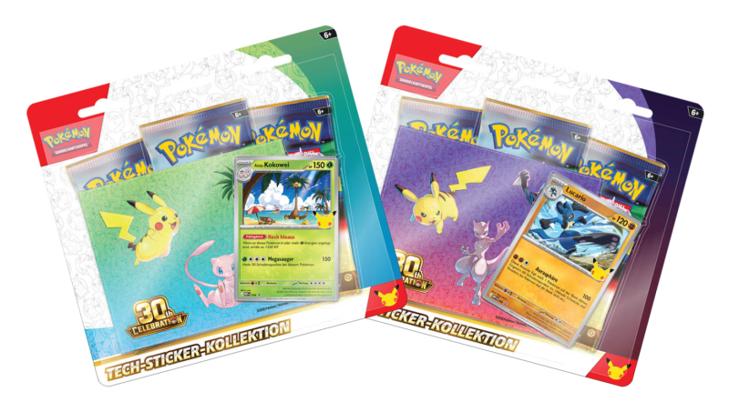 Pokémon 30 Jahre Tech Sticker Kollektion Deutsch