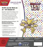 Pokémon Simsala-EX Kollektion Karmesin & Purpur 151